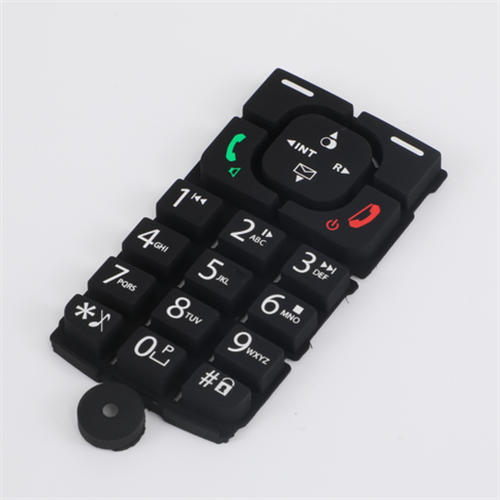Silicone keypads with text laser etching light transmitting