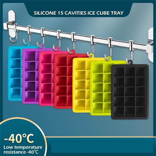 Silicone ice cube tray with removable lid easy release flexible molds