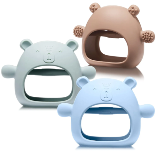 Bear silicone teething chew toys for babies