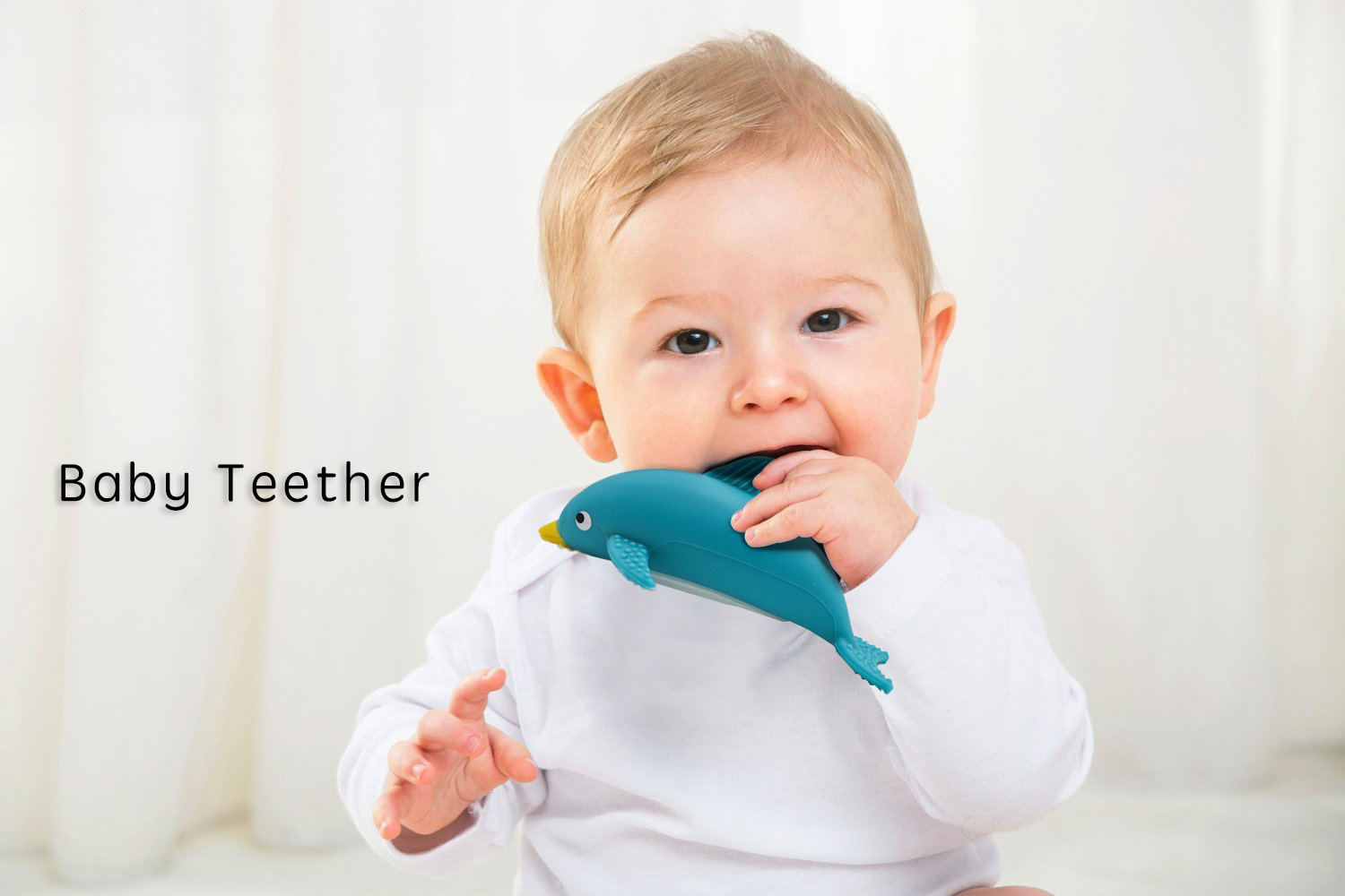 Silicone baby teether squeeze bath toys(图1)