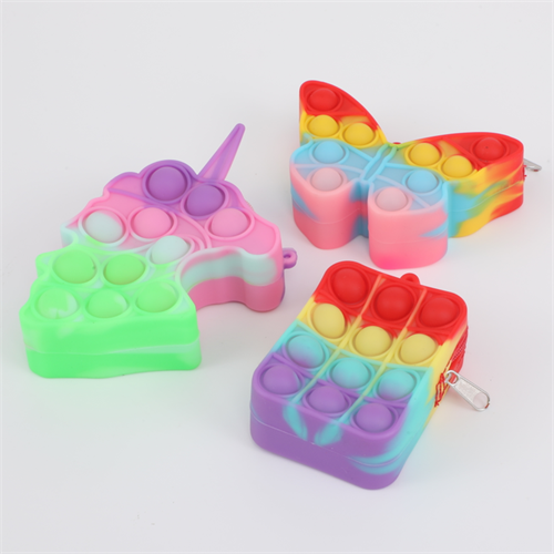 Push bubble pop-on-it key chain coin purse bag sensory stress relief toy