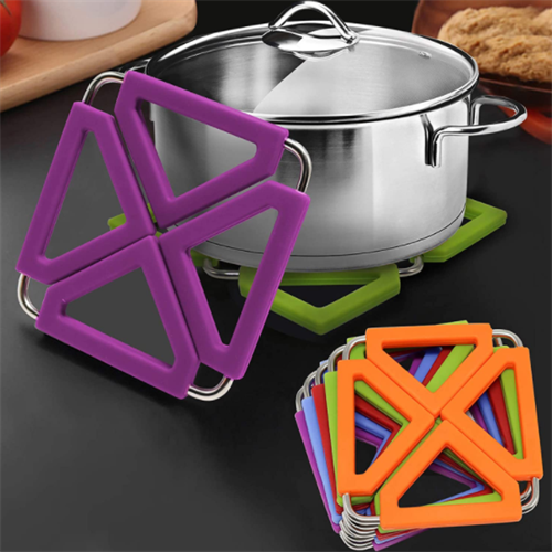 Silicone trivet expandable mat hot pot holder 