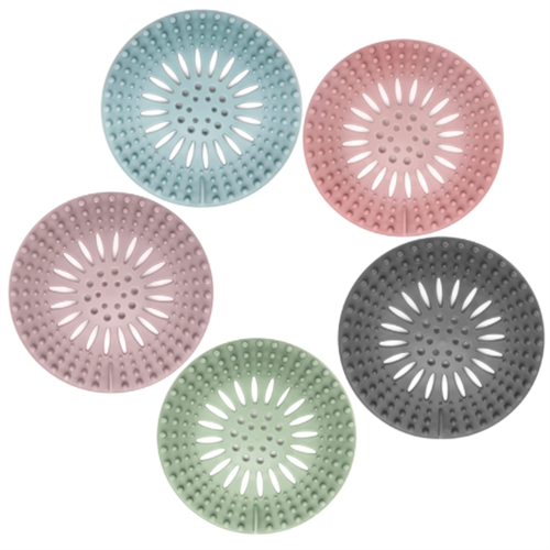 Silicone hair stopper shower drain covers