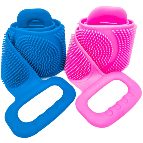 Silicone back scrubber for shower double sided