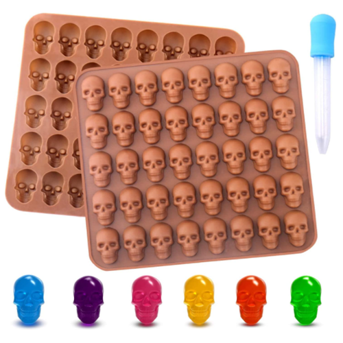 Silicone gummy skull candy molds