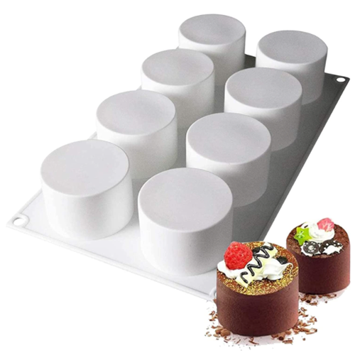 Cylinder silicone molds for baking cake