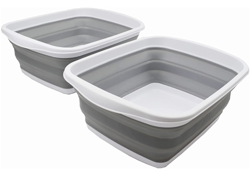 Foldable dish tub portable washing container