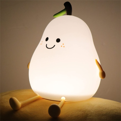 Baby pear silicone night light lamp 