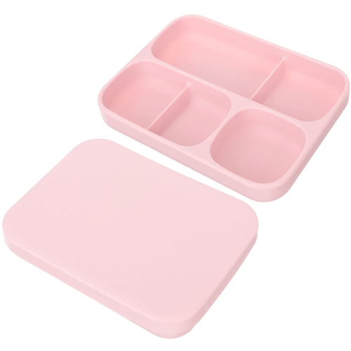 Silicone grip suction divided plate for toddler 