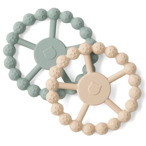 Longfite silicone teether ring toys