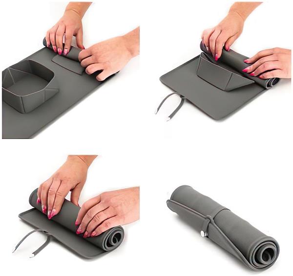 2 in 1 collapsible portable silicone dog bowls mat(图3)