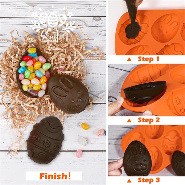 Silicone Easter egg baking molds(图1)
